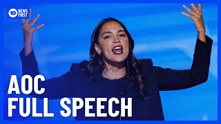 AOC Full Speech DNC Day 1  10 News First [upl. by Aokek102]