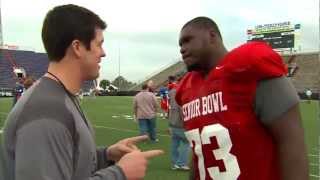 Kelechi Osemele 2012 Senior Bowl Interview [upl. by Ahsemaj]