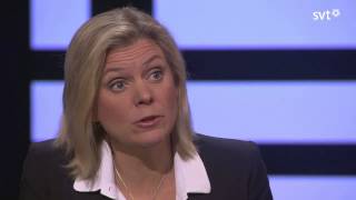 Finansminister Magdalena Anderssons S Horribla Debatt i Agenda 20151108 [upl. by Ecidnak15]