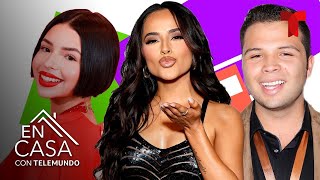 Becky G comparte en redes video junto a Ángela y Leonardo Aguilar  En Casa Con Telemundo [upl. by Nnayelsel]