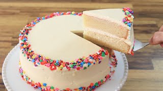 Classic Vanilla Cake Recipe  How to Make Birthday Cake [upl. by Anolla586]