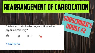 Methyl and hydride shift in organic chemistry  doubt2  neet  tamil [upl. by Ahsaercal]