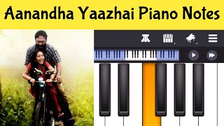 Anandha yazhai song mobile piano cover by NS [upl. by Eadwine929]