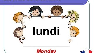 French Lesson 5  DAYS OF THE WEEK in French Jours de la semaine français Dias de la semana francés [upl. by Dorahs]