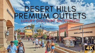 Cabazon Desert Hills Premium Outlets  Full Walking Tour 4K UHD [upl. by Aggarwal]