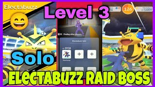 Electabuzz Raid Boss Solo in Pokémon GO 16809 CPLEVEL3 [upl. by Fagaly]