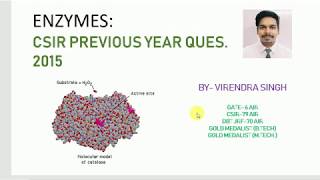 Enzymes Previous Year ProblemsCSIR2015 [upl. by Bartolemo]