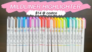 Mildliner Highlighter Unboxing  30 Pack for only 14  Costco backtoschoolsupplieshaul college [upl. by Yovonnda]