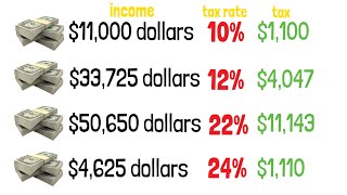 Tax Brackets Explained For Beginners in The USA [upl. by Ellison509]