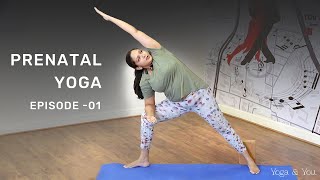 Prenatal Yoga EP 01  Pregnancy Stretching  Prenatal Yoga Workout  Pregnant Yoga  VentunoYoga [upl. by Thurlow180]