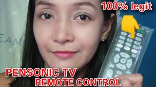 Pensonic Remote Control  Pensonic TV  Remote Control  TV Remote Control  Ernielitz DH [upl. by Ilarrold835]