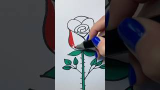 How to draw a rose simple 🌹 Easy drawing step by step [upl. by Kessiah154]