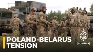 PolandBelarus tension Warsaw says it will deploy troops to border [upl. by Moulden463]