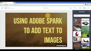 Adding Text to Images with Adobe Spark [upl. by Freya]