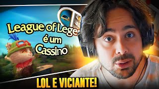 LOL É VICIANTE REAGINDO LEAGUE OF LEGENDS É UM CASSINO  YONEWS [upl. by Lam]