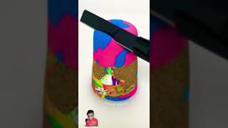 colour full clay reaction video shorts viralvideo satisfying kineticsand funny bottletrap [upl. by Halsy416]