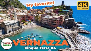 Vernazza Italy Walking Tour 4K  The BEST of Cinque Terre [upl. by Basia]