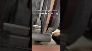 Customer drove with ONE brake pad😳 automobile mechanic shortsfeed shorts viralshorts [upl. by Kcirad]