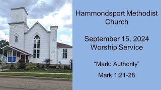 September 15 2024 Worship Service  Hammondsport Methodist Church [upl. by Nuhsyar]