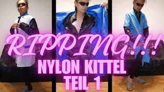 RIPPING Nylon Kittelschürzen  Nylon Kittel Smock nylon apron kittelschürze smock ripping [upl. by Aldora]