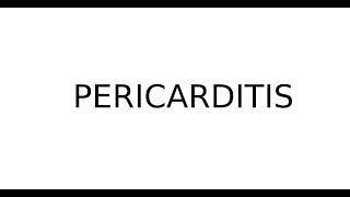 Pericarditis  diagnóstrico y tratamiento [upl. by Deeas378]