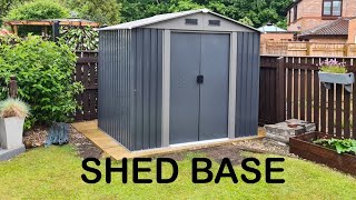 How to build paving slabs garden shed base [upl. by Namyaw]