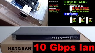 10 Gbps network upgrade  lan or disk bottleneck  10 Gbps Intel network adapter and Netgear switch [upl. by Eiralih]