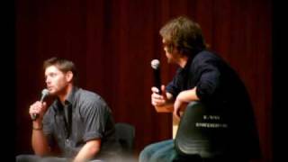 Jensen Ackles and Jared Padalecki get asked about their Texan Accent at the AHBL Con [upl. by Nesto648]