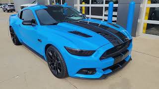 2017 Grabber Blue Mustang GT 6 speed manual [upl. by Zailer]