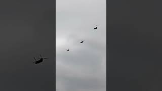 Chinooks mid air refueling Aviationplanes aviation airplane military chinook [upl. by Yesak]