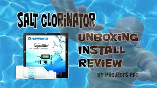 Pool salt chlorinator unboxing install review [upl. by Hwu]