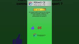 Permis CE  Fiche écrite 05 question 08 quiz [upl. by Arreik855]