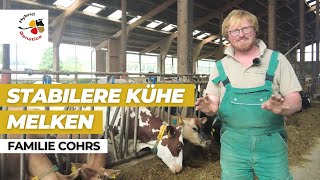 200 Kühe hält Christoph Cohrs Eigenmechanisiert möchte er unauffällige und stabilere Kühe melken [upl. by Nivrehs23]