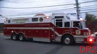 Lyndhurst Fire Department Rescue 32 Responding 101314 [upl. by Nason734]