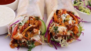 Shawarma RecipeVeg Shawarma Recipe By Recipes Of The World [upl. by Itsud]