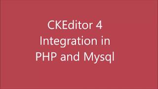 Add and Save CKEditor 5 data to MySQL database with PHP [upl. by Salis]