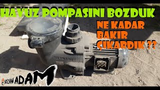 HAVUZ POMPASINDAN NE KADAR BAKIR ÇIKARDIK ❓ ⛲️🔧🔩🔨 [upl. by Enyad]