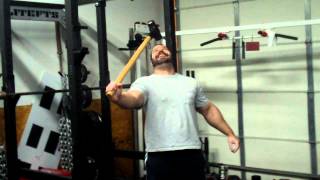 Freaky Forearms Sledge Hammer Levering [upl. by Kubiak]