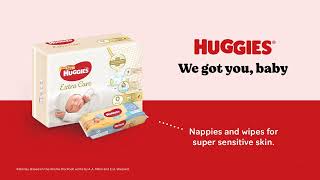 Huggies® Extra Care amp Natural Wipes for sensitive skin [upl. by Airun]