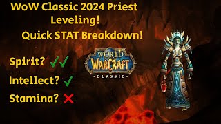 WoW Classic 2024 FRESH  Priest Leveling STAT Priority [upl. by Ahsener212]