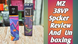 Spcker Review amp Unboxing Vlog। MZ 38VP। Mobile Bluetooth Speaker Review [upl. by Rea]