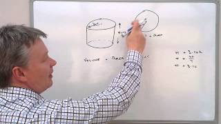 How to calculate the volume of a cylinder [upl. by Ahsiuqel]