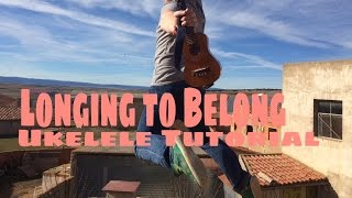 Longing to Belong Eddie Vedder  Ukulele Tutorial [upl. by Htebazil487]