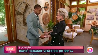 Davi campeão do BBB 24 cozinha para Ana Maria Braga no Mais Você [upl. by Diarmid]