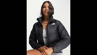 THE NORTH FACE Shiny Saikuru Cropped PufferJacket Black Women  Sustainable  Asos Exclusice [upl. by Mellman]