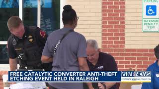 Free catalytic converter antitheft etching event held in Raleigh [upl. by Ursula]