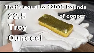 20 Troy Ounce 24k Pure Gold MONSTER BAR Pt4 [upl. by Annas]