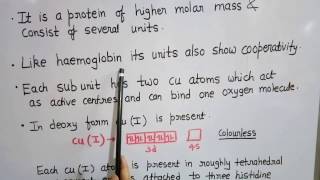 Chemistry of Hemocyanin [upl. by Alra]