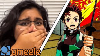 Tanjiro RETURNS to Omegle Demon Slayer VR [upl. by Peale]