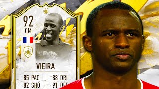 PATRICK ⭐92 PRIME MOMENTS VIEIRA PLAYER REVIEW  FIFA 22 ULTIMATE TEAM [upl. by Kabab]